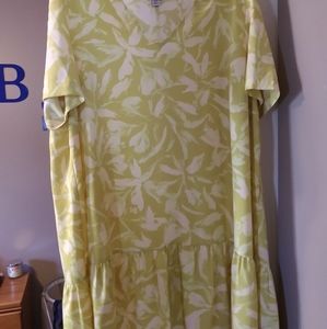 Yellow/Green Floral Dress